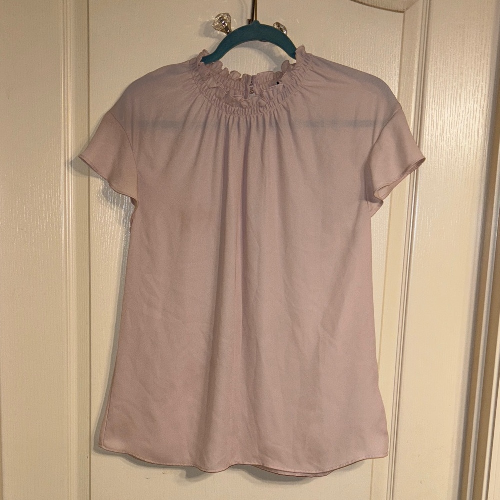Express Light Pink Ruffle Blouse